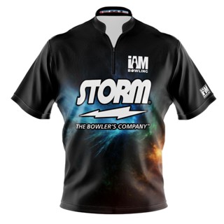 Storm เสื้อโปโล แขนสั้น พิมพ์ลายโบว์ลิ่ง DS 1552-ST 3D