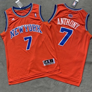 ขายดี อเนกประสงค์ Nix No. เสื้อกีฬาแขนสั้น ปักลาย NBA Antonio 7 Anthony สีส้ม สีแดง สไตล์คลาสสิก เรโทร 688329