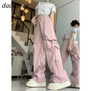 DaDulove💕 New American Ins High Street Thin Overalls Casual Pants Niche High Waist Wide Leg Pants Large Size Trousers