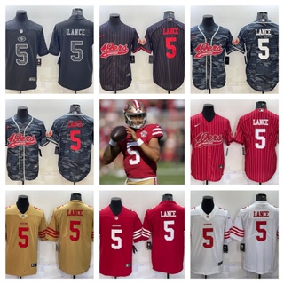NFL San Francisco 49ers Trey Lance เสื้อยืดเสื้อสปอร์ต