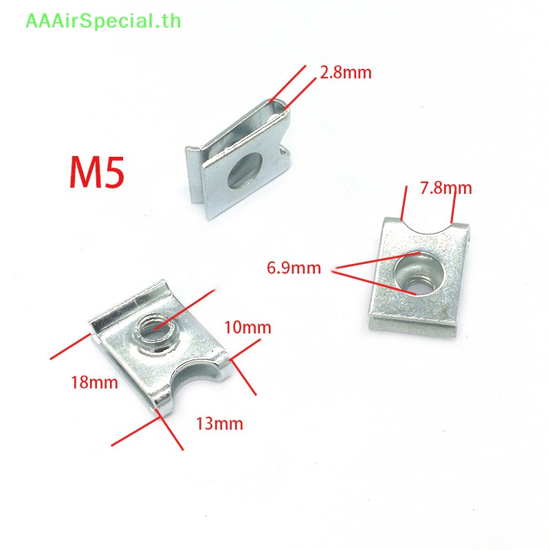 aaairspecial-คลิปสกรู-รูปตัว-u-ป้องกันสนิม-สําหรับรถจักรยานยนต์-m4-m5-m6-10-ชิ้น