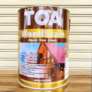 สีย้อมไม้ ทีโอเอ วู้ดสเตน TOA wood Stain สีเบอร์ ชนิดเงา (มีหลายเฉดสีให้เลือก) ขนาด 3.785 ลิตร (แกลลอน) ส่งฟรี