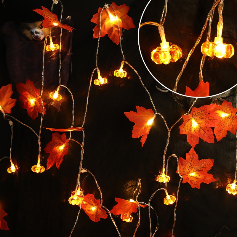 สายไฟ-led-10-ดวง-รูปฟักทอง-ใบเมเปิ้ล-ใช้แบตเตอรี่-ขนาด-1-5-ม-สําหรับตกแต่งปาร์ตี้ฮาโลวีน