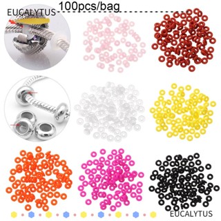Eutus ยางกันชน กันลื่น ทนทาน 6*2*2 สีนู้ด 12 สี สําหรับสร้อยข้อมือ 100 ชิ้น ต่อถุง