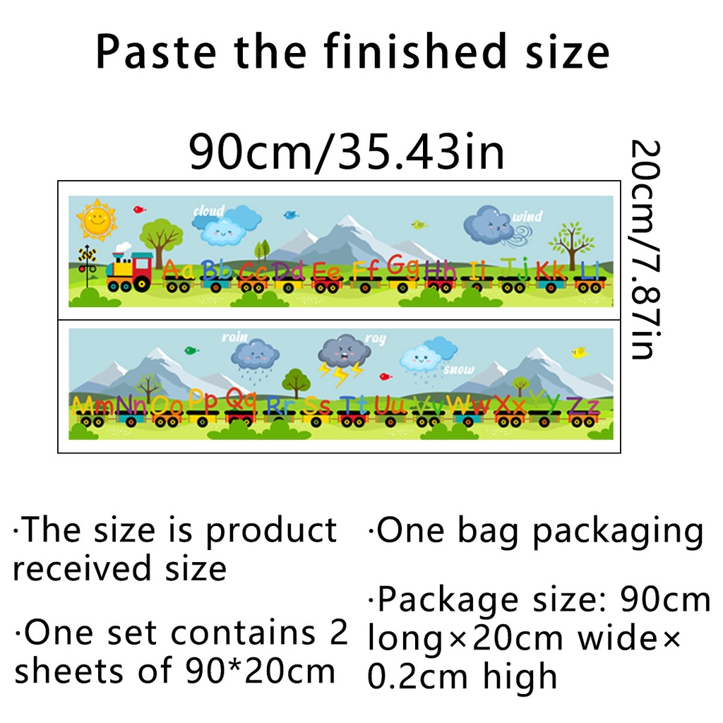สติกเกอร์ติดผนัง-ลายการ์ตูนรถไฟ-ตัวอักษรภาษาอังกฤษ-สําหรับตกแต่งบ้าน-ห้องนอน-ห้องนั่งเล่น
