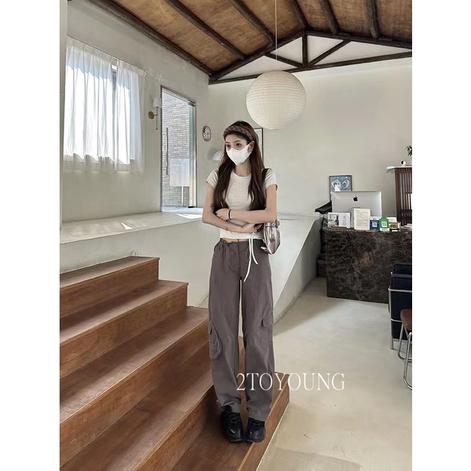 2toyoung-กางเกงขายาว-คาร์โก้-กางเกง-เชือกอเมริกันคลาสิค-cargo-pants-2023-new-ag081103-พิเศษ-beautiful-high-quality-unique-a20m07c-36z230909