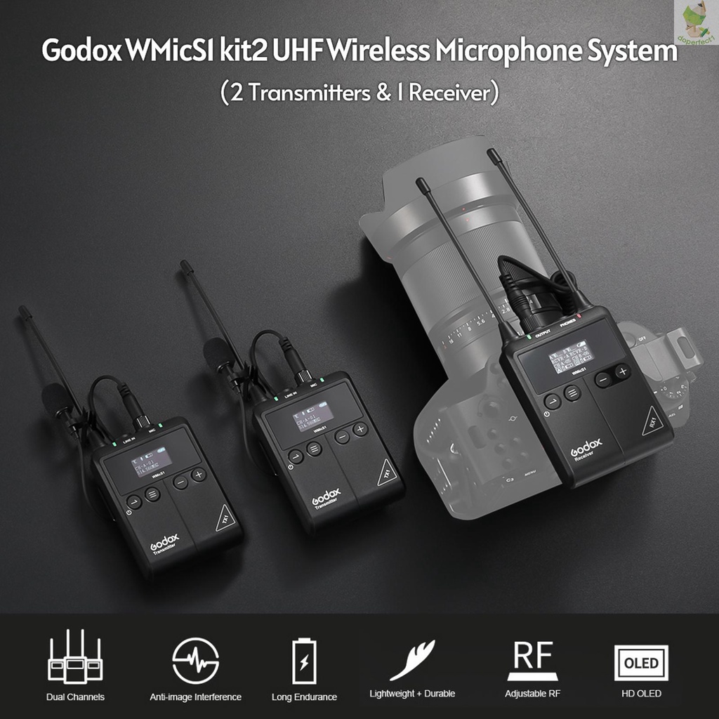 godox-wmics1-kit2-uhf-ไมโครโฟนไร้สาย-พร้อมตัวส่งสัญญาณ-tx1-2-ชิ้น-และกล้อง-8-9-1-ชิ้น