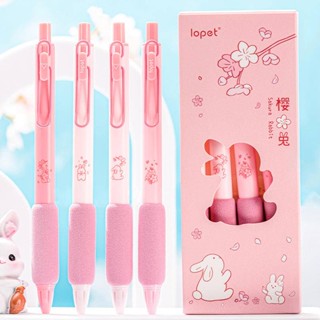 4 ชิ้น / แพ็ค สีชมพู ซากุระ กระต่าย น่ารัก สีฟ้า ปากกาเจล สําหรับโรงเรียน เขียน Kawaii มัทฉะ ชาเขียว กาแฟ คาปูชิโน่ มอคค่า ปากกาเป็นกลาง อุปกรณ์สํานักงาน ของขวัญเครื่องเขียนเด็ก