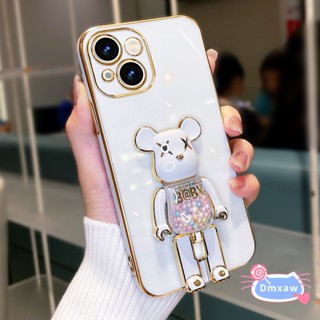 เคสโทรศัพท์มือถือ ซิลิโคนนุ่ม กันกระแทก ลายหมี Violent พร้อมที่ตั้งวาง สีแคนดี้ สําหรับ Vivo V19 India V23 V23E V21 V21E 4G V20 SE Y15S V15