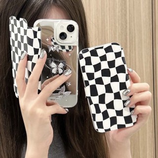 เคสโทรศัพท์มือถือหนังนิ่ม ฝาพับกระจก กันกระแทก ลายผีเสื้อน่ารัก หรูหรา สําหรับ iPhone 14PROMAX 12PROMAX 11 11PROMAX 13PROMAX 14 14PRO