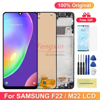 หน้าจอสัมผัสดิจิทัล Lcd 6.4 นิ้ว สําหรับ Samsung Galaxy M22 M225 M225FV F22 E225