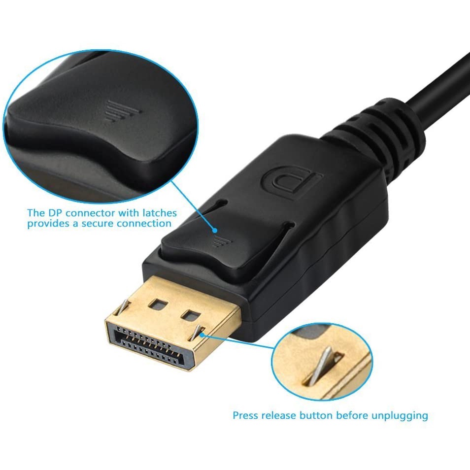 อะแดปเตอร์แปลงหน้าจอ-dp1-2-เป็น-4k-hdmi-dvi-vga-ชุบทอง-สําหรับ-hp-dell-แล็ปท็อป-pc-hdtv-มอนิเตอร์โปรเจคเตอร์