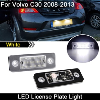 หลอดไฟ LED ความสว่างสูง สีขาว สําหรับติดป้ายทะเบียนรถยนต์ Volvo C30 2008 2009 2010 2011 2012 2013 2 ชิ้น