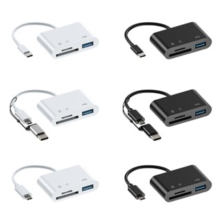 ✿ 5 In 1 อะแดปเตอร์การ์ดรีดเดอร์ Usb Micro B SD TF OTG HUB Type C ความเร็วสูง สําหรับ Androids โทรศัพท์มือถือ คอมพิวเตอร์