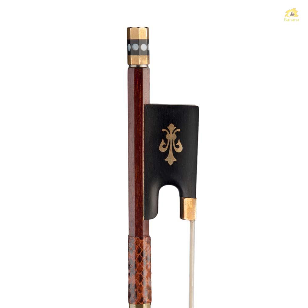 ของแท้-violin-bow-pernambuco-bow-stick-สีดํา-ไม้มะเกลือ-กบ-และหางม้า-สําหรับไวโอลิน-ขนาดเต็ม-4-4