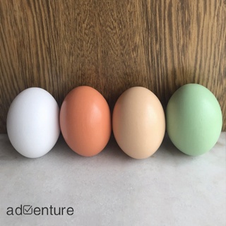 Adven ไข่ปลอมไม้ รูปกราฟฟิติ ไข่อีสเตอร์ หลากสี ของเล่นสําหรับเด็ก DIY
