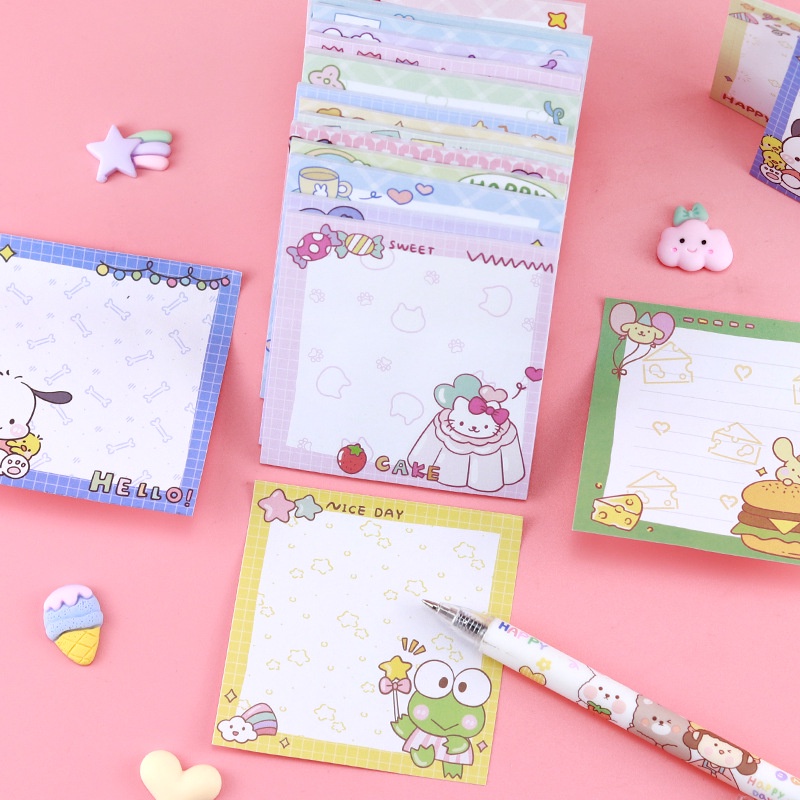 กระดาษโน๊ต-ลายการ์ตูน-sanrio-series-น่ารัก-เหมาะกับของขวัญ-สําหรับนักเรียน