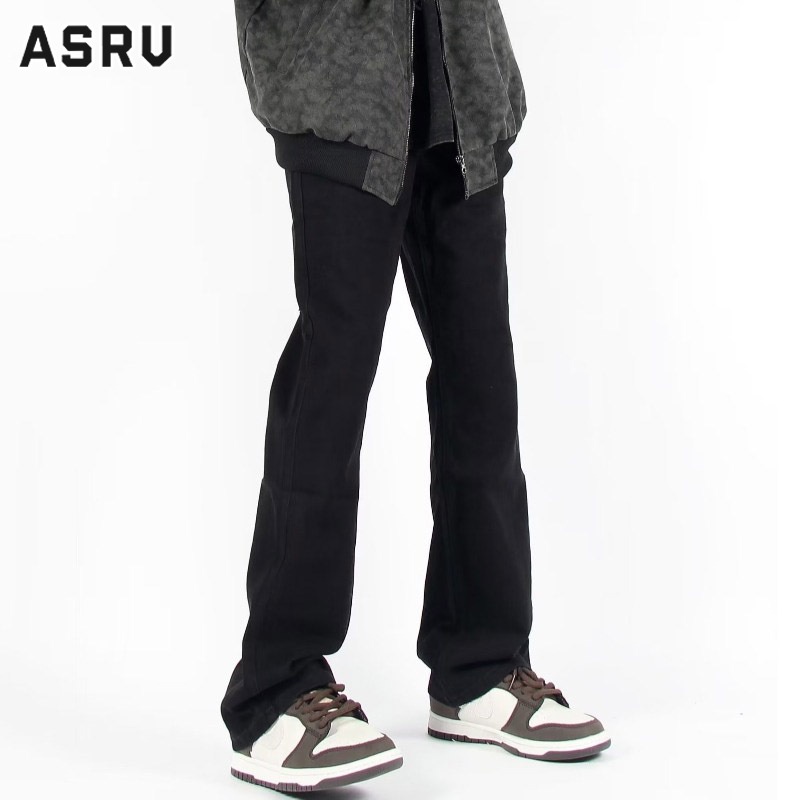 asrv-กางเกงขายาวผู้ชายแฟชั่นญี่ปุ่นยอดนิยมวัยรุ่นใหม่อารมณ์ขี้เกียจเรียบง่ายในกางเกงยีนส์