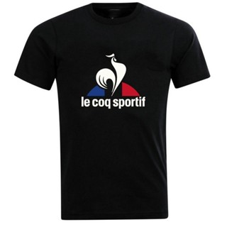 WALL ap Le CoQ sportif เสื้อยืดแขนสั้นผ้าฝ้ายแฟชั่นผู้ชาย