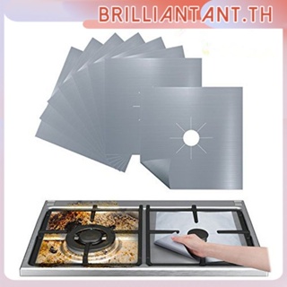 4 แพ็ค Stovetop Burner ครอบคลุมใช้ซ้ำได้หนาแก๊สป้องกันช่วง Non-Stick Liner ทนความร้อน Stovetop Burner Protector bri