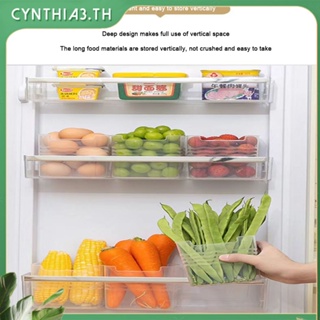 กล่องเก็บของข้างประตูตู้เย็น / ห้องครัวพลาสติกใสสำหรับผักและผลไม้ &amp; กล่องคัดแยกเครื่องปรุงรส / ที่จัดระเบียบห้องครัว Cynthia
