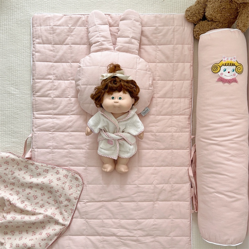 ที่นอนเด็ก-ที่นอนเด็กอนุบาล-ผ้าฝ้ายแท้-แบบหนา-แบบพกพา-ซักทําความสะอาดได้-เบาะนอนเด็กแรกเกิด