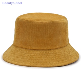 [Beautyoufeel] หมวกบักเก็ต ผ้าลูกฟูก แฟชั่นสไตล์เรโทร