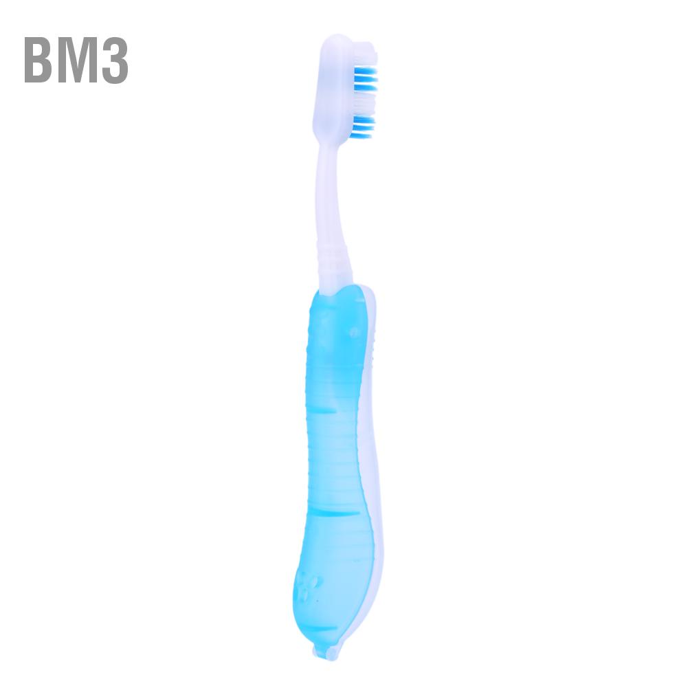 bm3-แปรงสีฟันพกพาพับได้ขนาดกะทัดรัดแบบพกพาสีฟ้าอ่อนเดินทางแคมป์ปิ้งเดินป่ากลางแจ้งง่าย