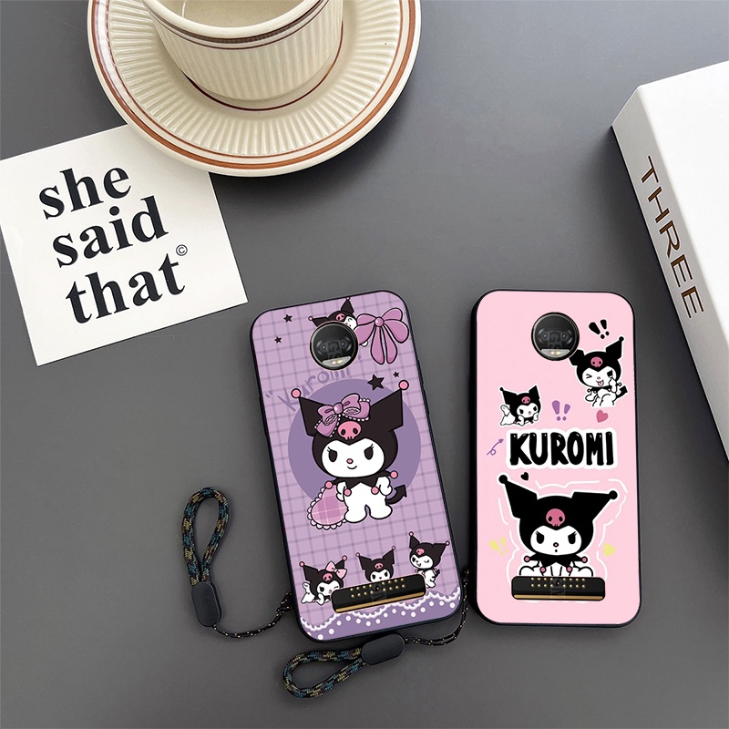 เคสโทรศัพท์มือถือ-ลายการ์ตูนคุโรมิน่ารัก-สําหรับ-motorola-moto-z-z2-z3-z4-force-play