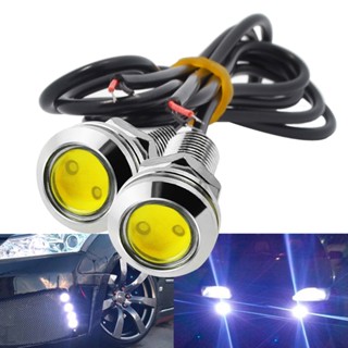 หลอดไฟเลี้ยวรถยนต์ LED DRL 12V 18 มม. สีเงิน สําหรับจอดรถยนต์ 2 ชิ้น