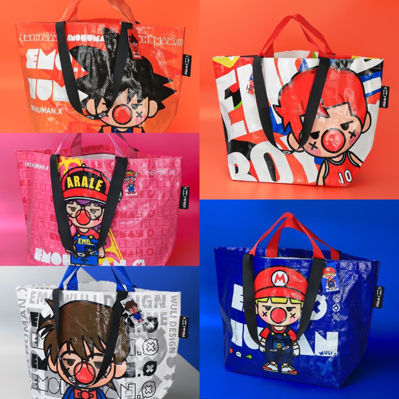 shopping-bag-กระเป๋า-ผ้า-pvc-ลายการ์ตูน-ยุค90-แข็งแรง-ทนทาน