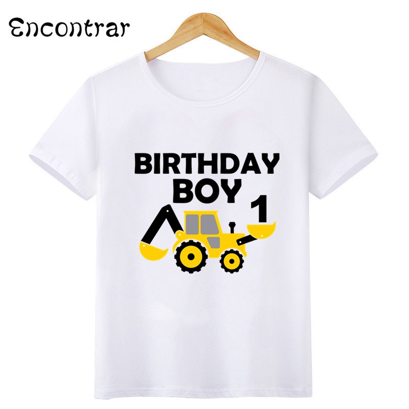 เสื้อยืด-พิมพ์ลายรถขุด-1-2-3-4-5-6-7-8-9-years-birthday-hkp2485-สําหรับเด็กผู้ชาย