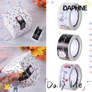 Daphne สติ๊กเกอร์ฉลาก Thank You ทรงสี่เหลี่ยมสําหรับตกแต่งซองจดหมายงานหัตถกรรม