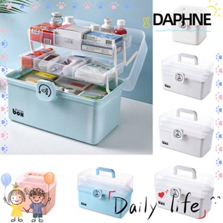 DAPHNE Home Storage Medicine Box Travel Family Emergency Kit Box Folding Medicine Chest With Handle Multi-layer Nursing Medicine Box Aid Kit Box Large Capacity Multifunction Medicine Chest/Multicolor