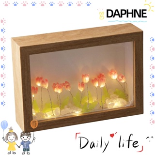 Daphne กรอบรูปไฟกลางคืน แฮนด์เมด ของขวัญวันเกิด ดอกไม้นิรันดร์