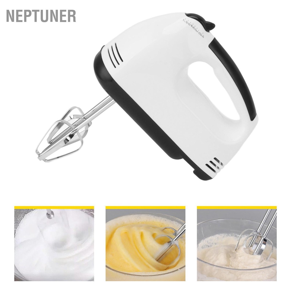 neptuner-เครื่องผสมอาหารมือไฟฟ้า-260w-7-speed-handle-mixer-เครื่องตีไข่ในครัวเรือนสำหรับเค้กแป้งอบสีขาว