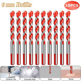 Drill Bit 6mm Carbide Bit DIY Tool Drill Set Tool 100mm Length 16pcs/Set