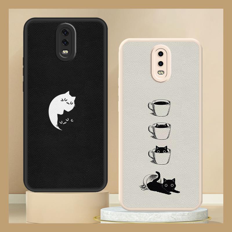 simple-couple-phone-case-for-oppo-r17-heat-dissipation-soft-shell-cartoon-luxurious-waterproof-protective-funny-dirt-resistant