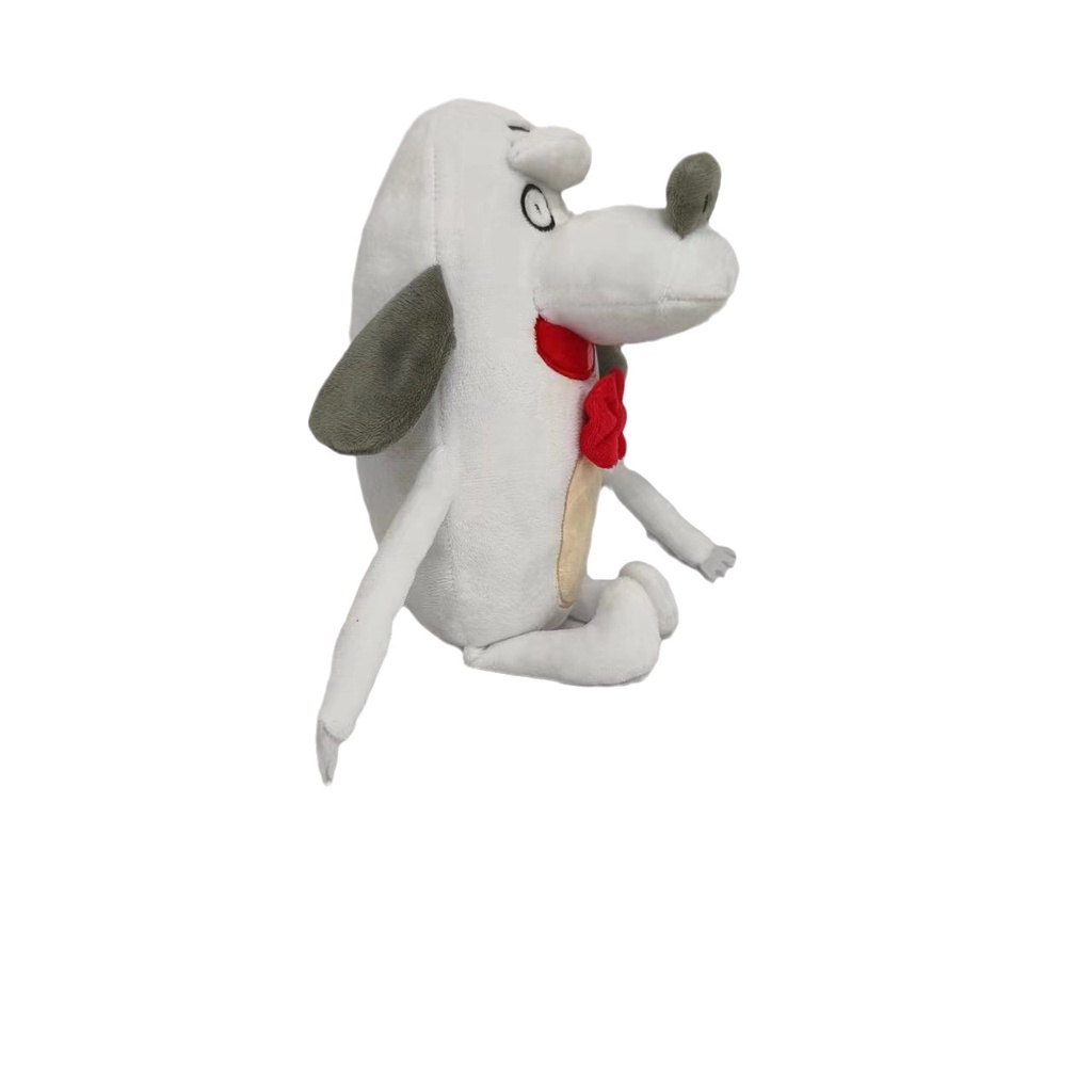 ตุ๊กตายัดนุ่น-รูปการ์ตูนสุนัข-สีขาว-ประดับโบว์-สีแดง-ของเล่นสําหรับเด็ก