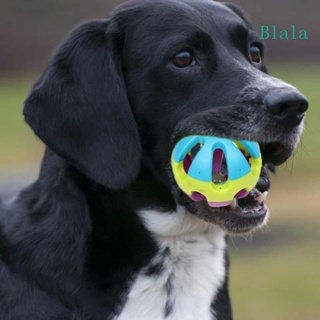 Blala ลูกบอลพลาสติก สีสันสดใส พร้อมกระดิ่ง สําหรับสัตว์เลี้ยง สุนัข