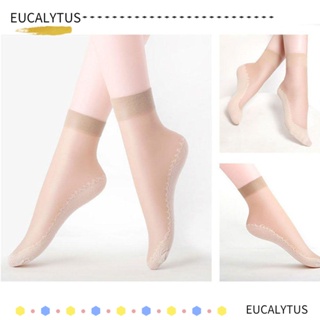 Eutus ถุงเท้าผ้าไหมแก้ว ระบายอากาศ กันลื่น สําหรับนวดข้อเท้า 10 คู่
