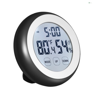 [พร้อมส่ง]°C/°F เครื่องวัดอุณหภูมิความชื้นดิจิทัล นาฬิกาปลุก ปุ่มสัมผัส พร้อมไฟแบ็คไลท์