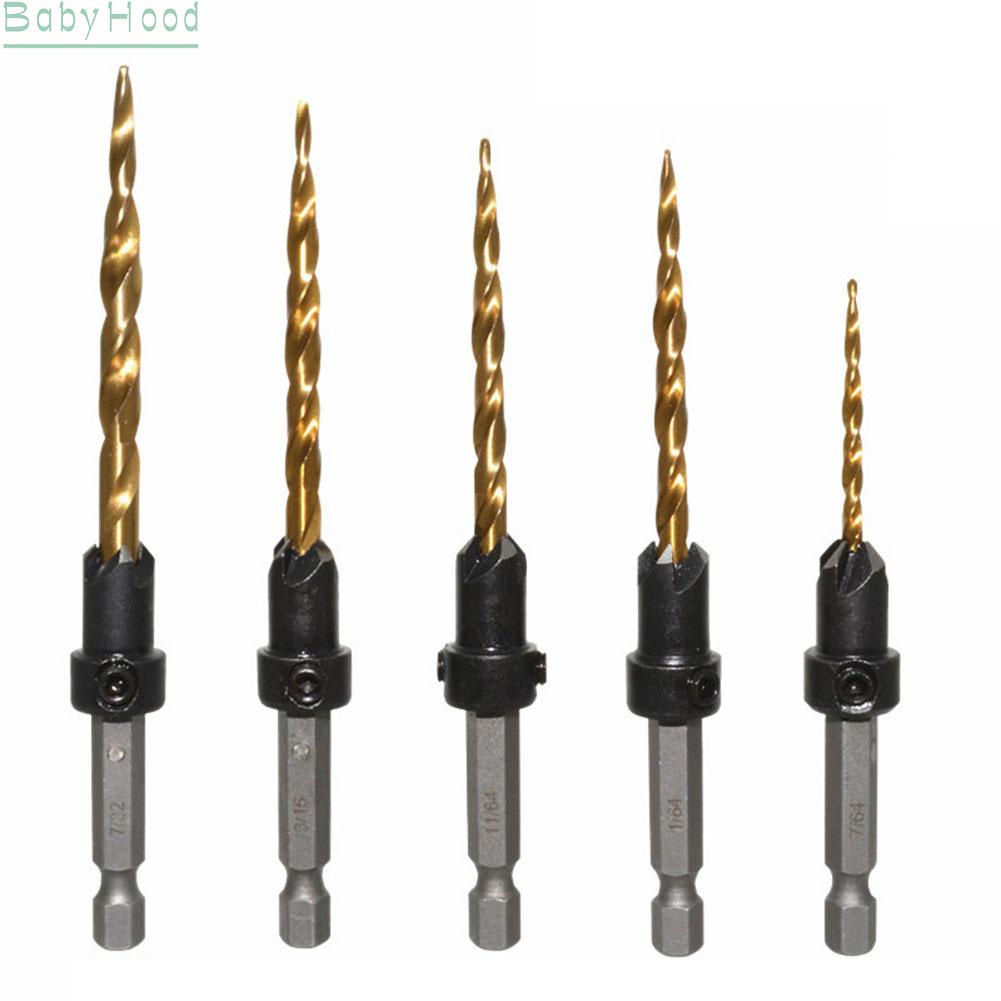 big-discounts-5pcs-hex-shank-taper-drill-counter-sink-holes-drilled-carpenter-countersink-bit-bbhood