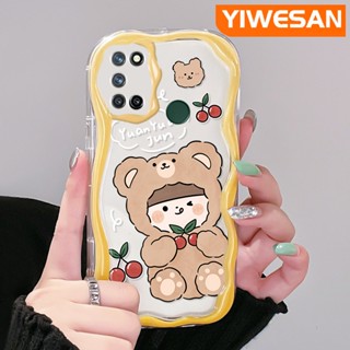 เคสโทรศัพท์มือถือแบบนิ่ม ใส กันกระแทก ลายการ์ตูนหมีเชอร์รี่ สําหรับ Realme 7 Pro 7i C17 Narzo 20 Pro