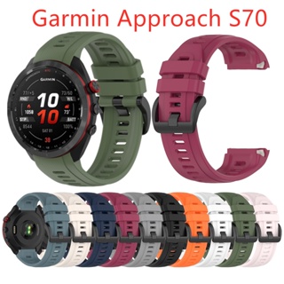 สายนาฬิกาข้อมือซิลิโคน สําหรับ Garmin Approach S70 S70 42 มม. 47 มม.