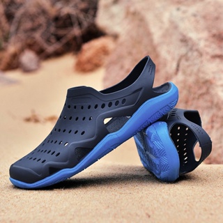 รองเท้าแตะ รองเท้าชายหาด ระบายอากาศ ป้องกันการลื่น ป้องกันน้ํา สําหรับผู้ชาย 1512