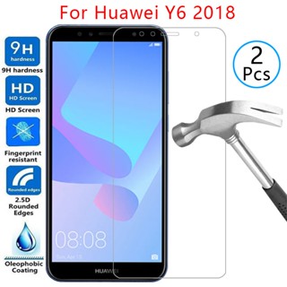 กระจกนิรภัยป้องกันหน้าจอ สําหรับ huawei y6 prime 2018 case cover on huawey y 6 6y y6prime y62018