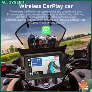 ✥เมล็ดพันธุ์อัลลอย✥【คุณภาพสูง】เครื่องนําทาง Gps รถจักรยานยนต์ 5 นิ้ว รถจักรยานยนต์ ไร้สาย Android สเตอริโออัตโนมัติ Carplay จอแสดงผล กันน้ํา เครื่องส่งสัญญาณ FM TF 64G