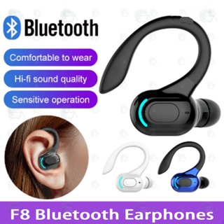 หูฟังไร้สาย BlueWow Bluetooth 5.2 ที่เกี่ยวหูเดี่ยว F8 หูฟังสเตอริโอสำหรับธุรกิจพร้อมไมโครโฟน