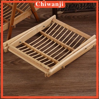 [Chiwanji] ตะกร้าไม้ไผ่ อเนกประสงค์ พับได้ พร้อมที่จับ สําหรับวางผลไม้ ในห้องครัว ร้านอาหาร สํานักงาน